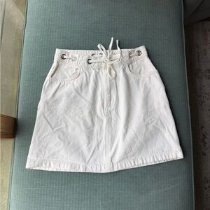 White Denim Skirt